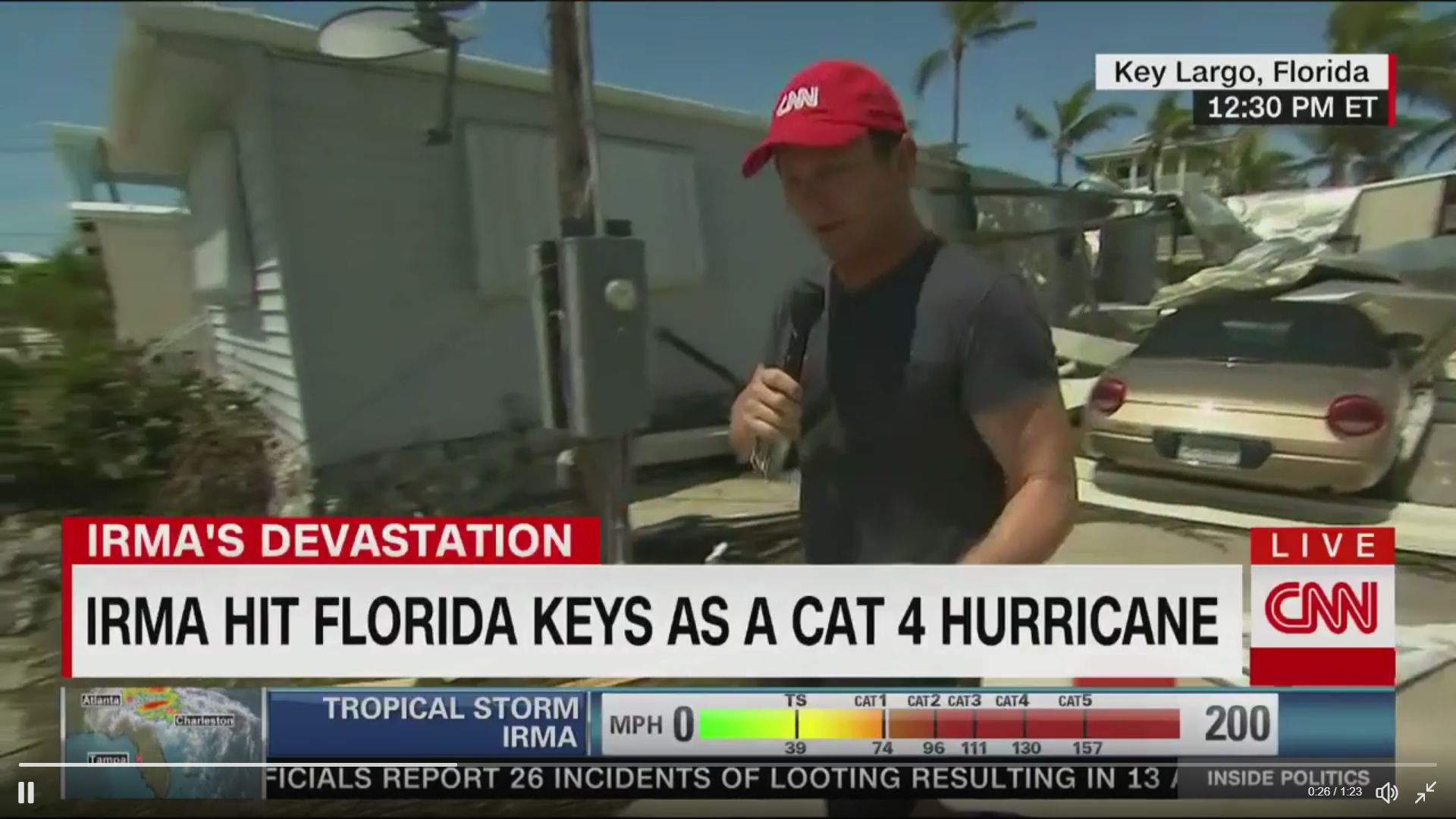 Ford Thunderbird Irma Damage CNN