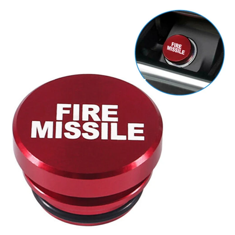 Mini Universal Metal 12V Red Fire Missiles Push Button Car Cigarette Lighter Replace Accessory Fit For Car SUV Truck Motorcycle