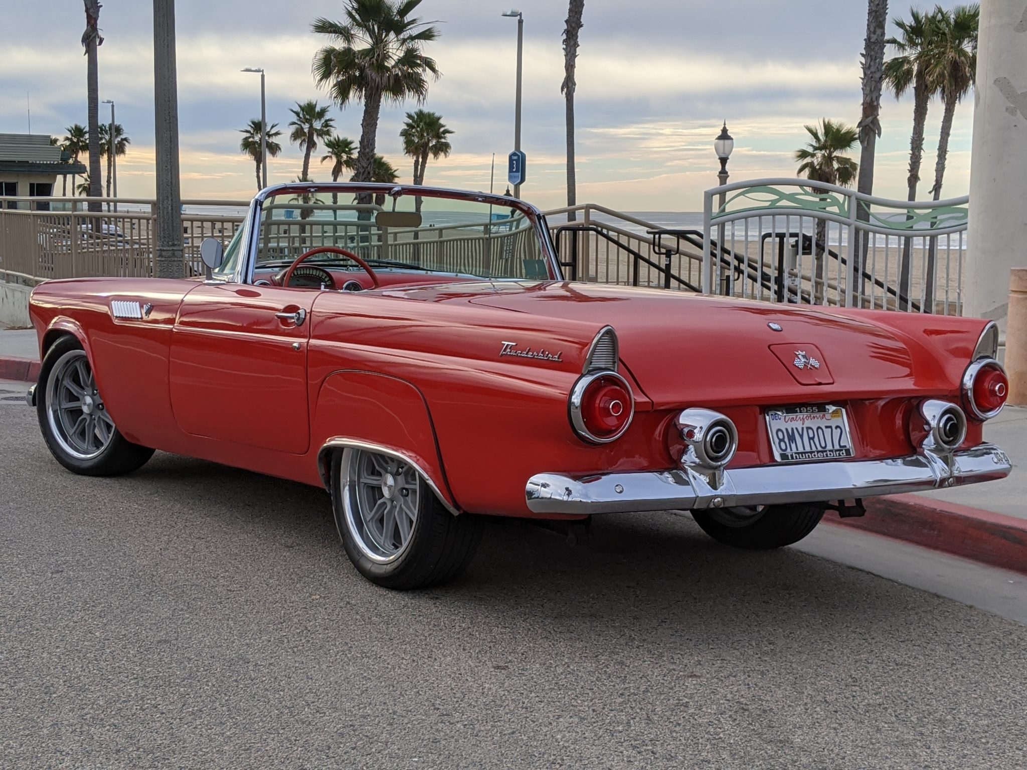 1955 Ford Thunderbird at the Beach