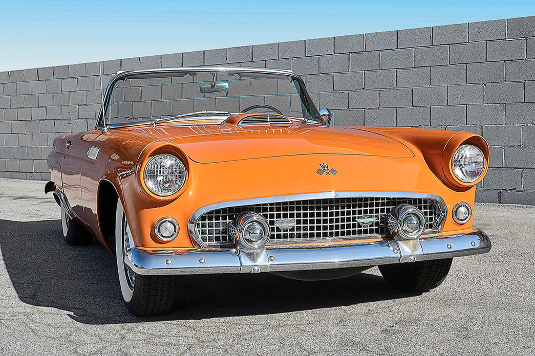 1955 Ford Thunderbird Front View Orange