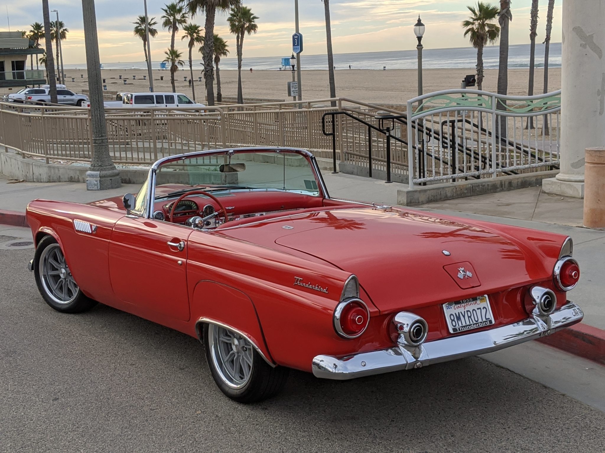 1955 Ford Thunderbird on the Beach