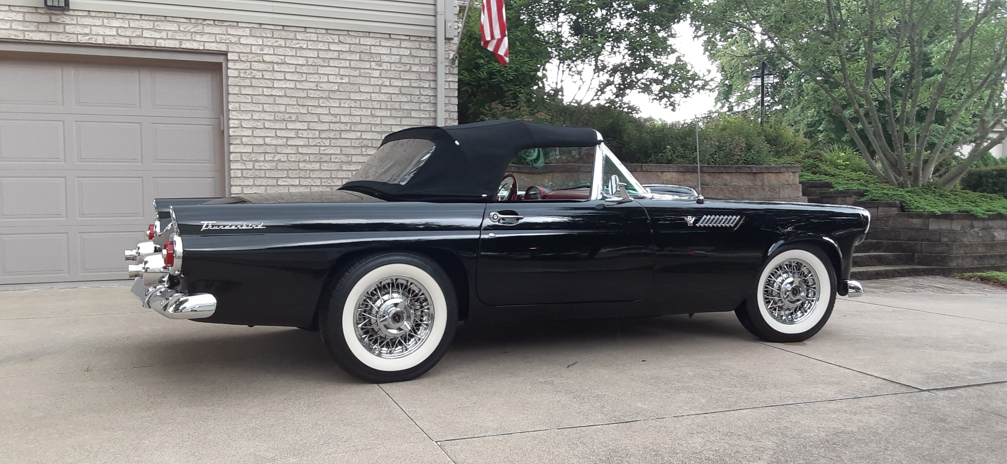 1955 Ford Thunderbird With Soft Top on