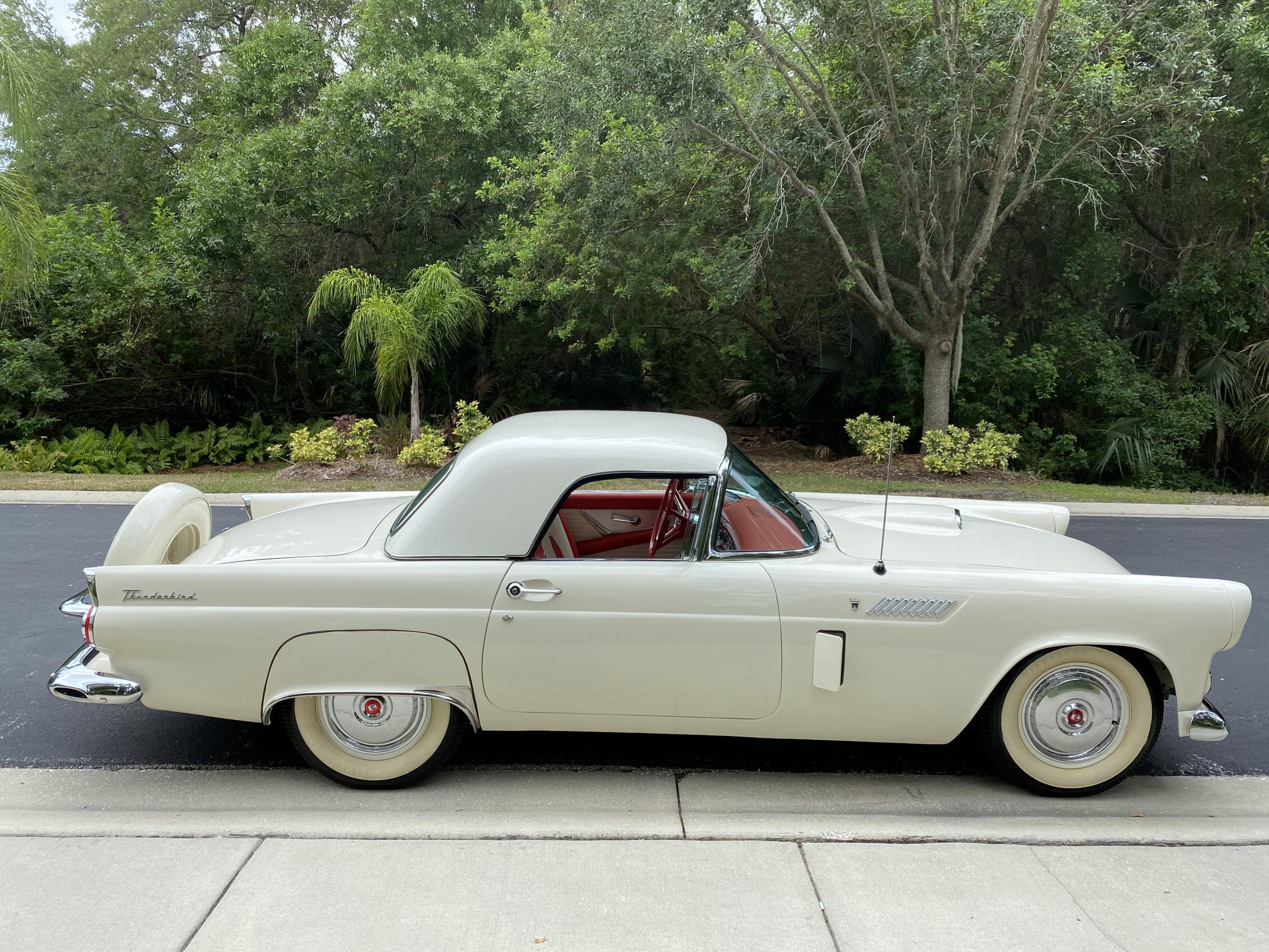 1956 Ford Thunderbird with hardtop on