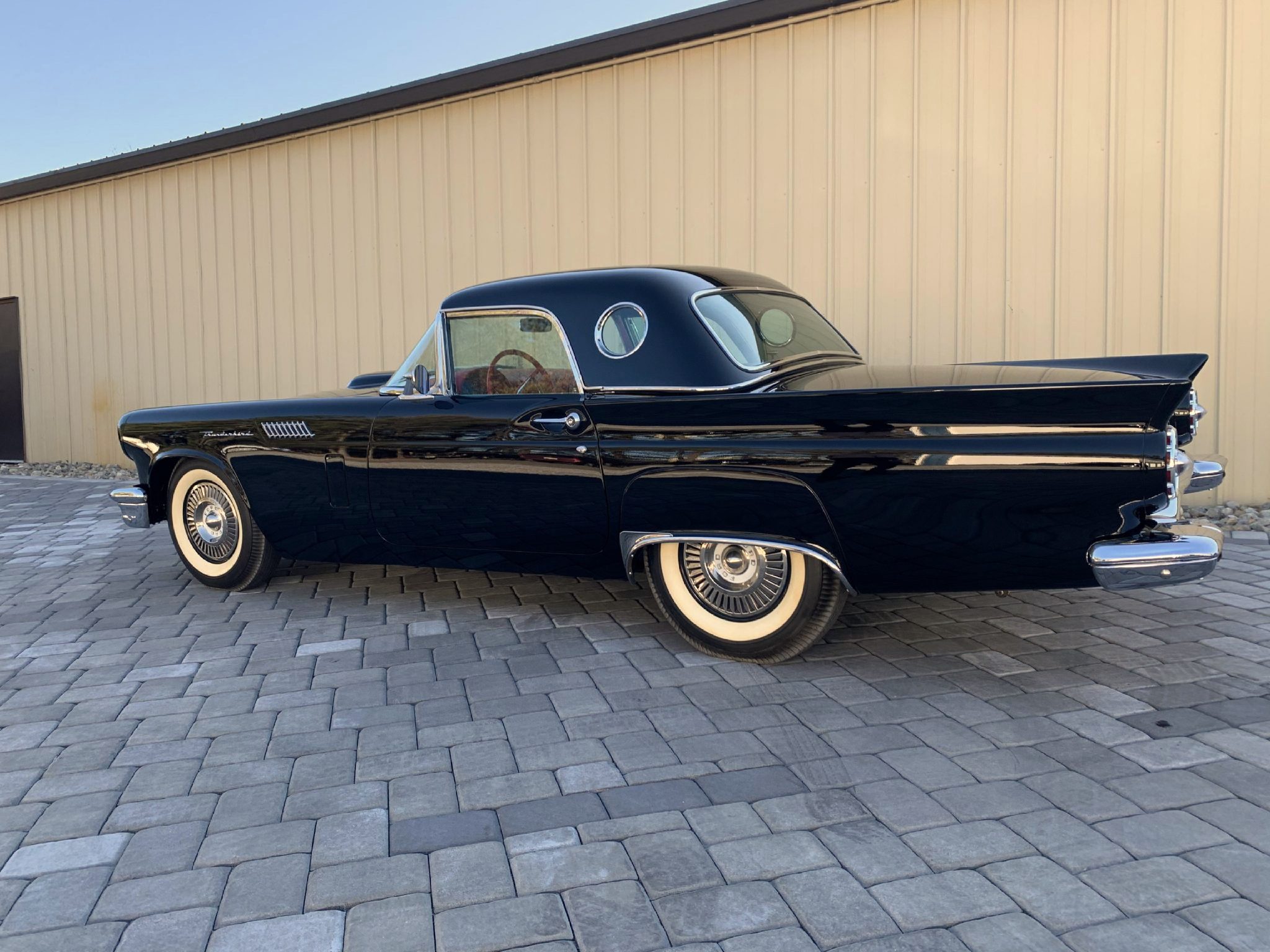 1957 Ford Thunderbird Black Side View