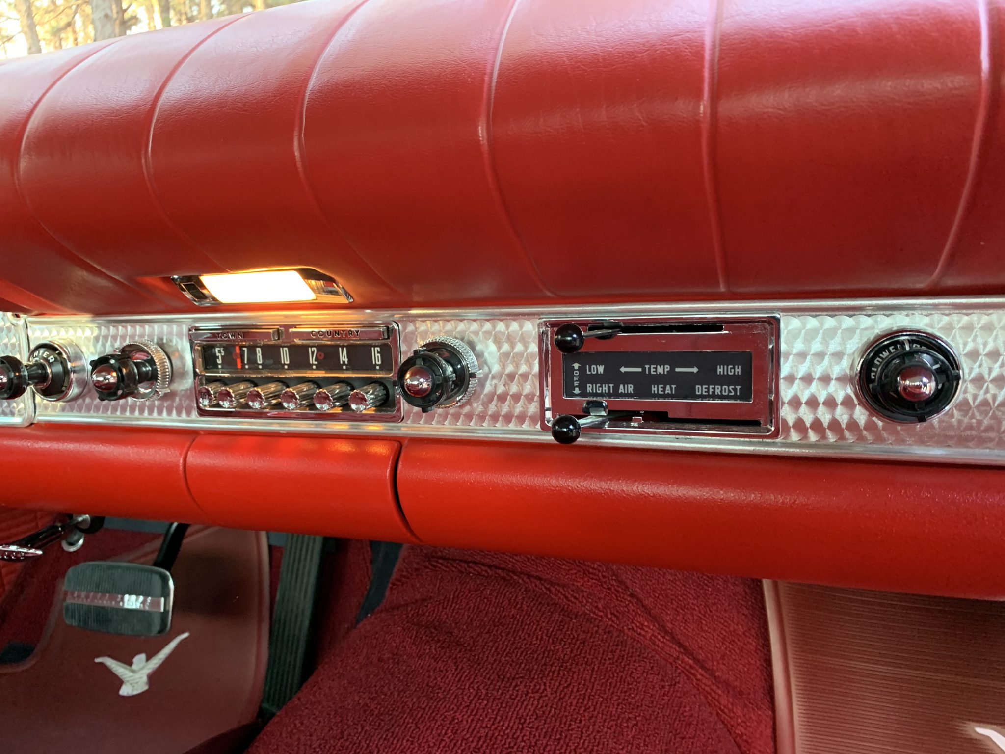 1957 Ford Thunderbird Red Dash