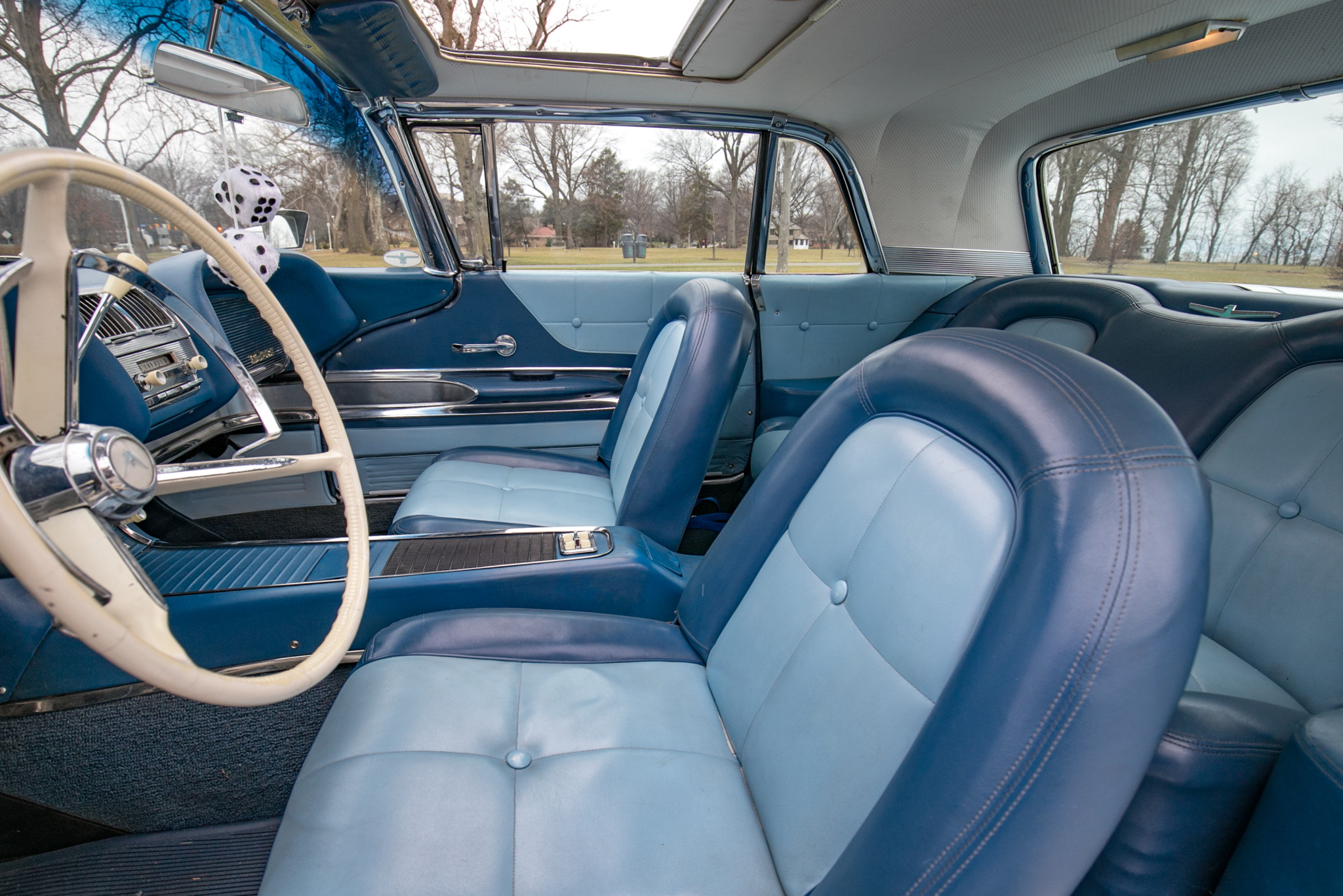1960 Ford Thunderbird Interior Blue White