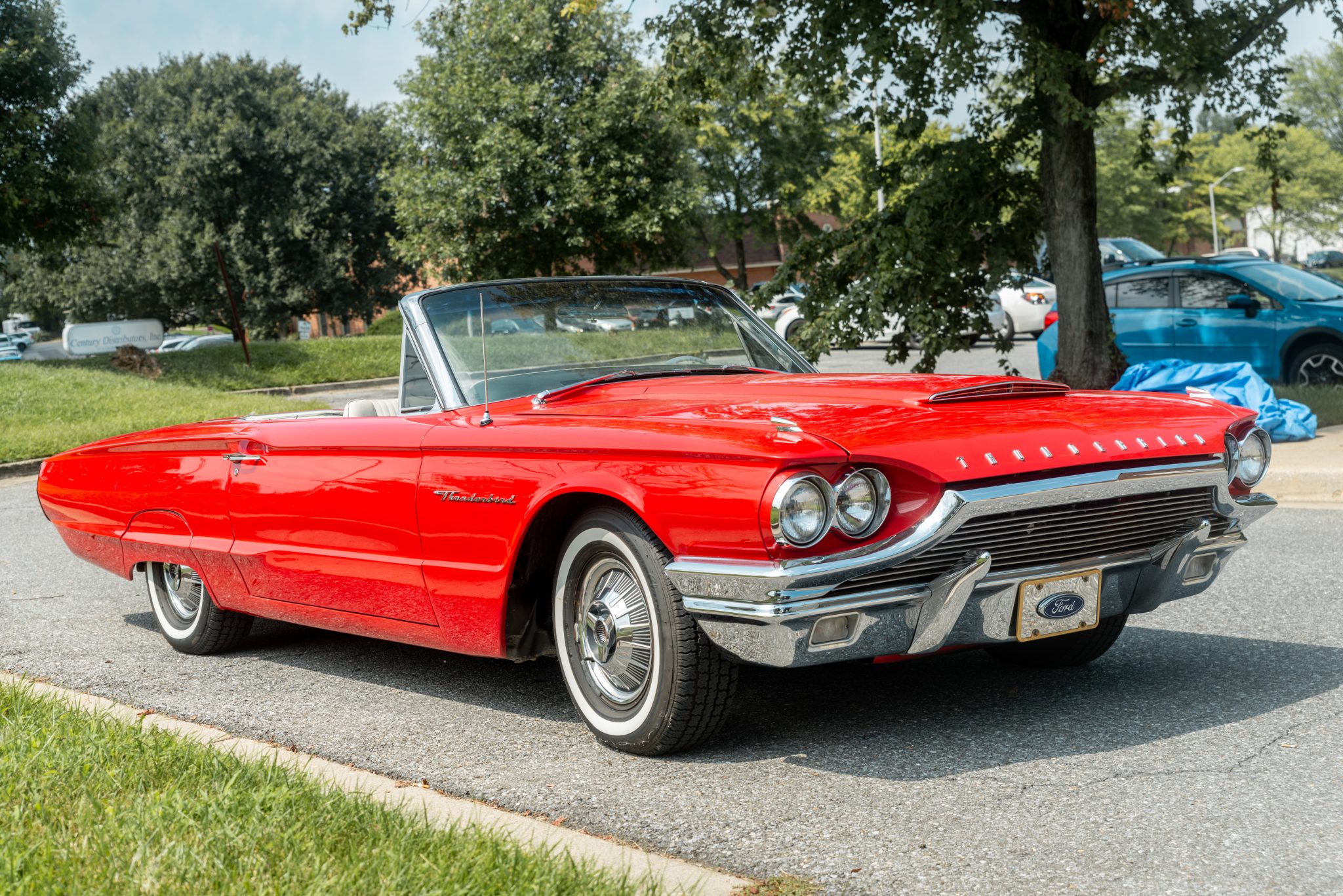 1964 Red Ford Thunderbird Convertible Driver's Side View