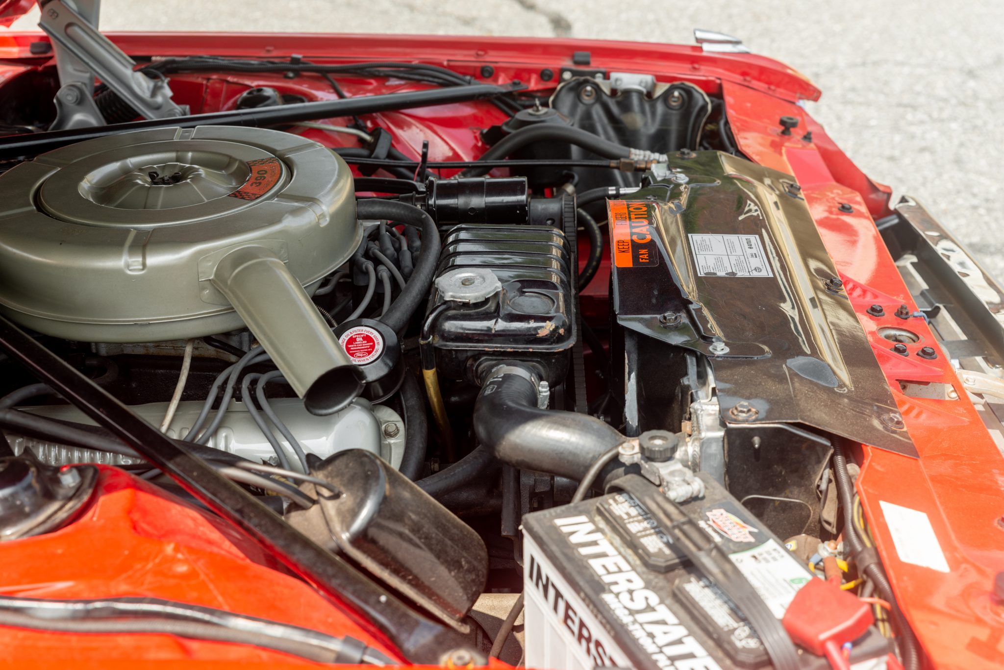 1964 Red Ford Thunderbird Convertible Engine Bay