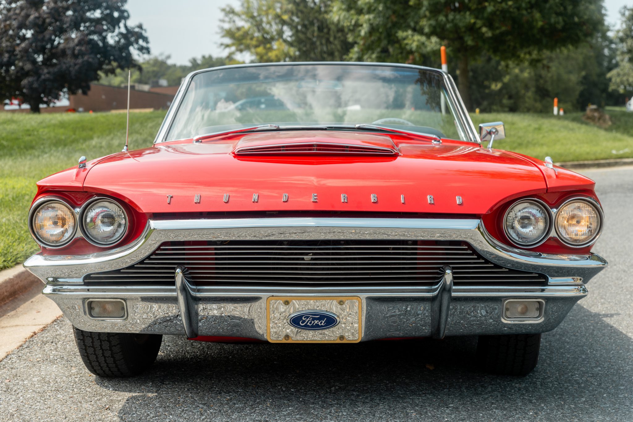 1964 Red Ford Thunderbird Convertible Front End