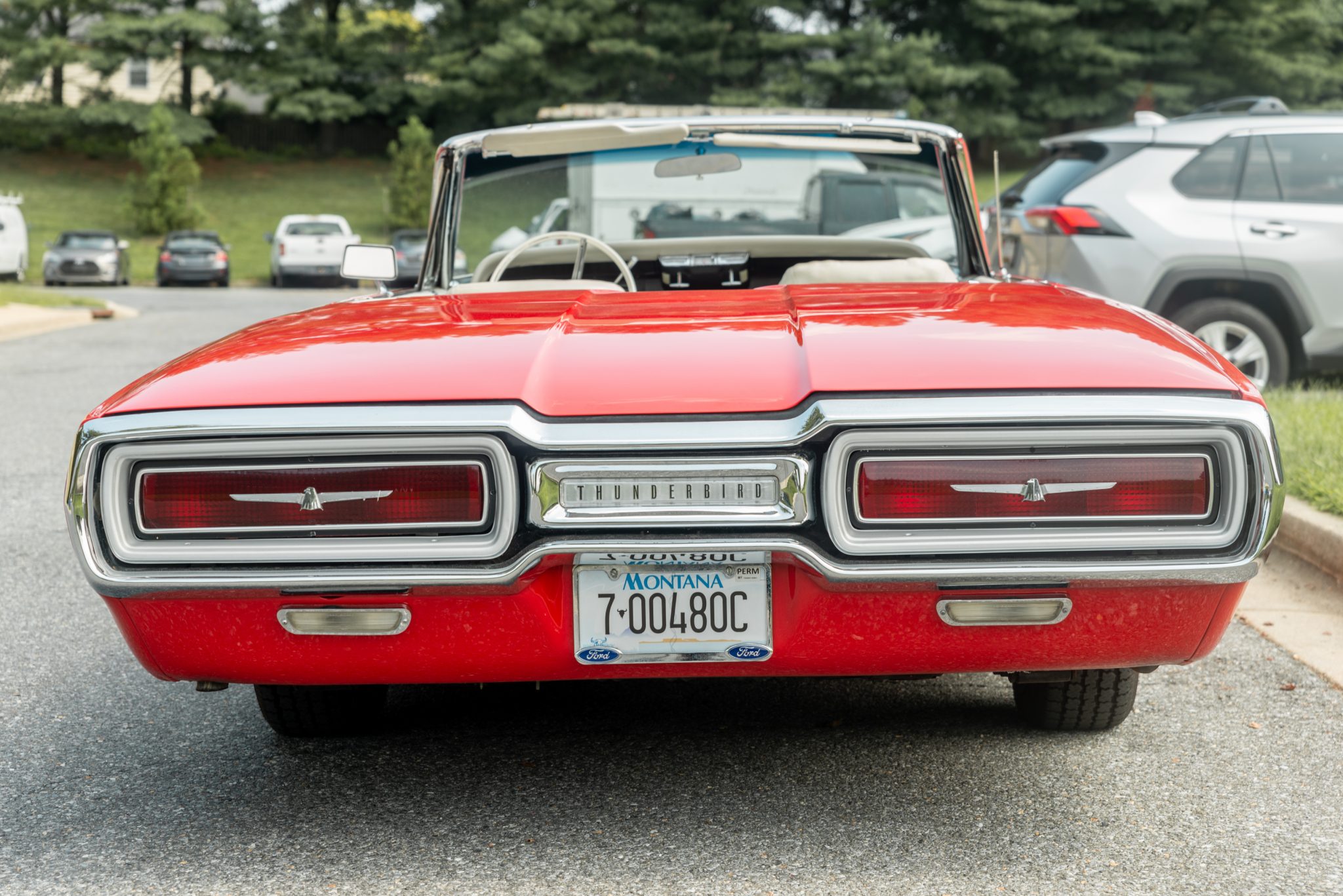 1964 Red Ford Thunderbird Convertible Rear End