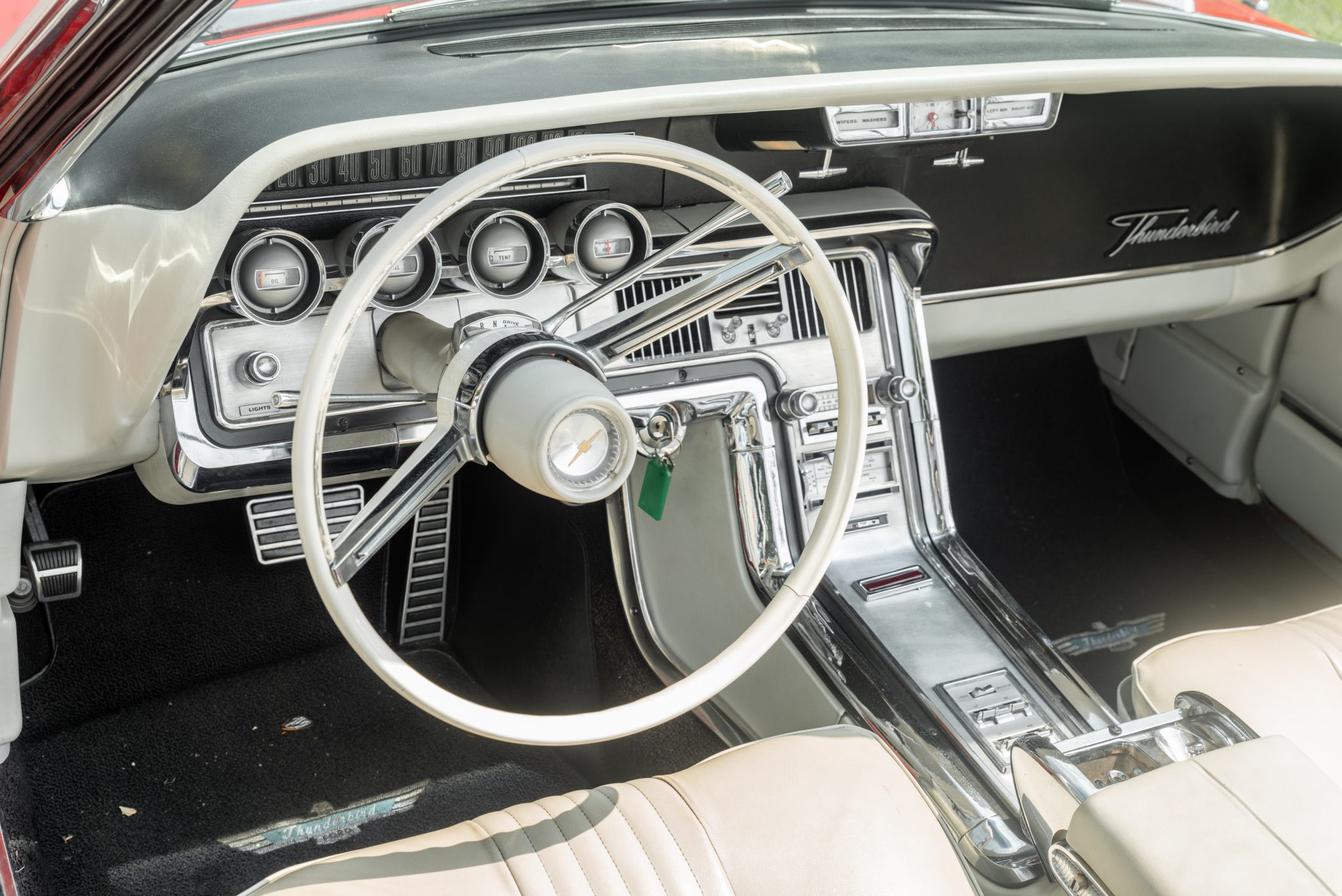 1964 Red Ford Thunderbird Convertible Steering Wheel