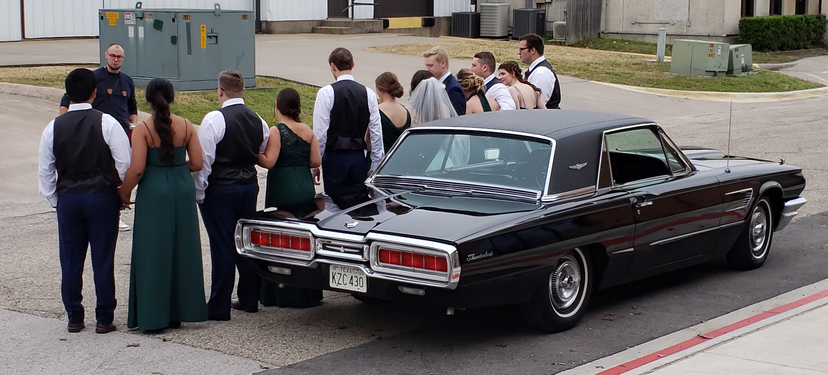 1965 Ford Thunderbird Wedding Photo