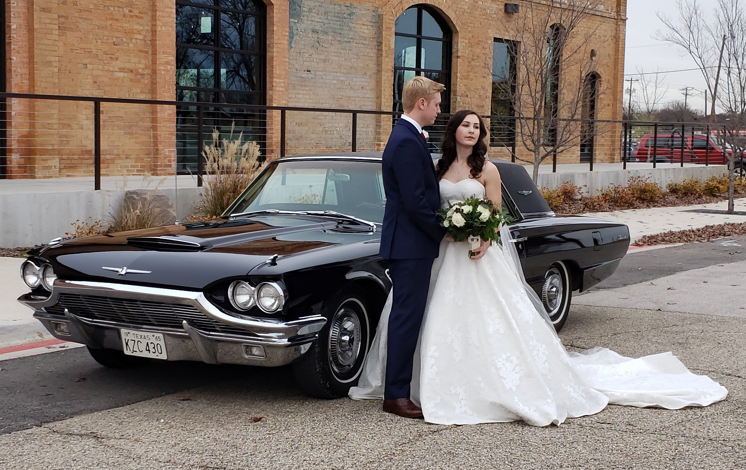 1965 Ford Thunderbird Wedding Photo