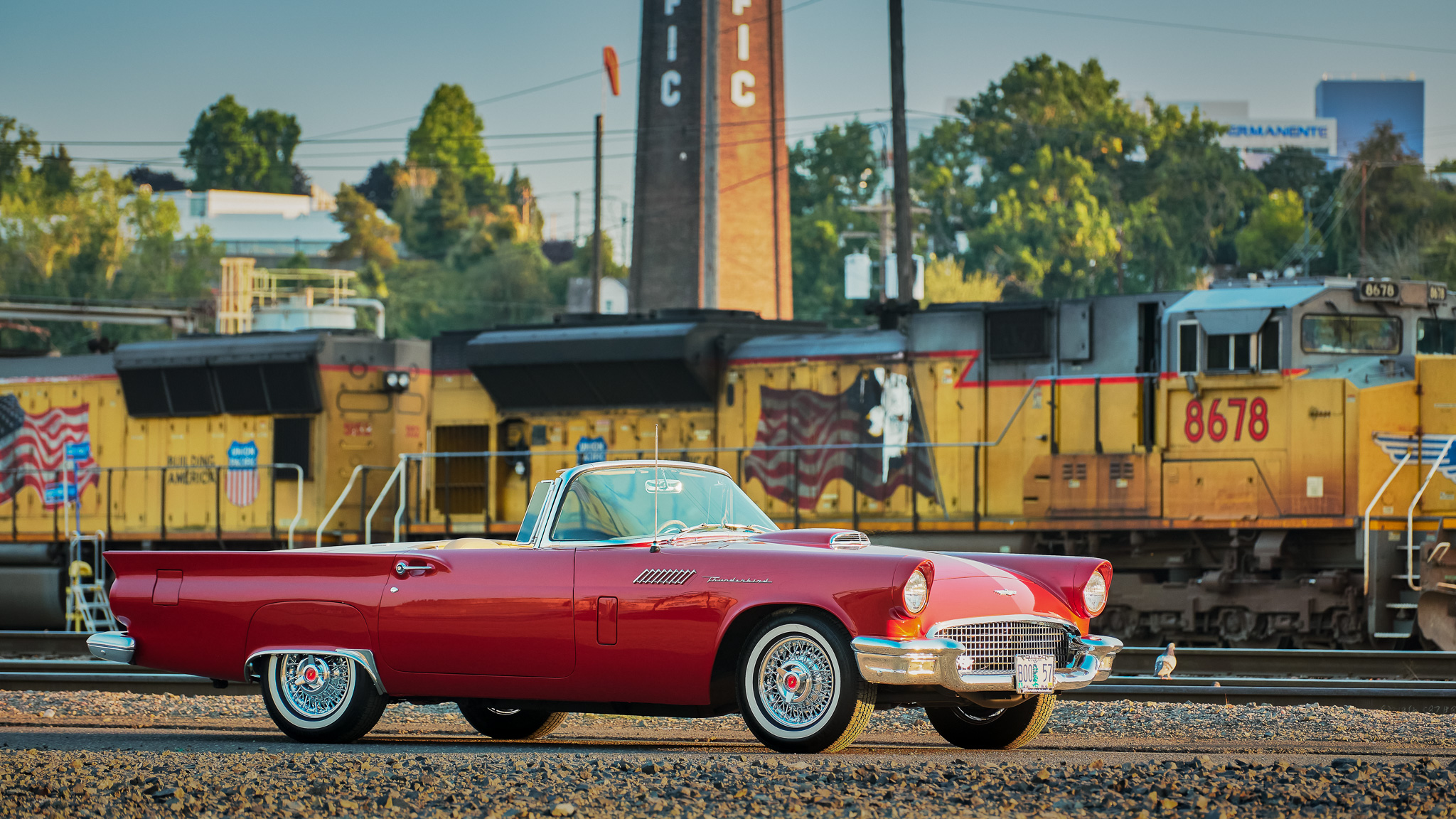 Annette Funicello 1957 Ford Thunderbird