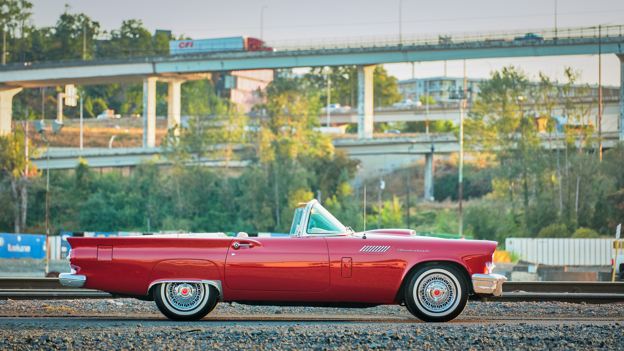 Annette Funicello 1957 Ford Thunderbird