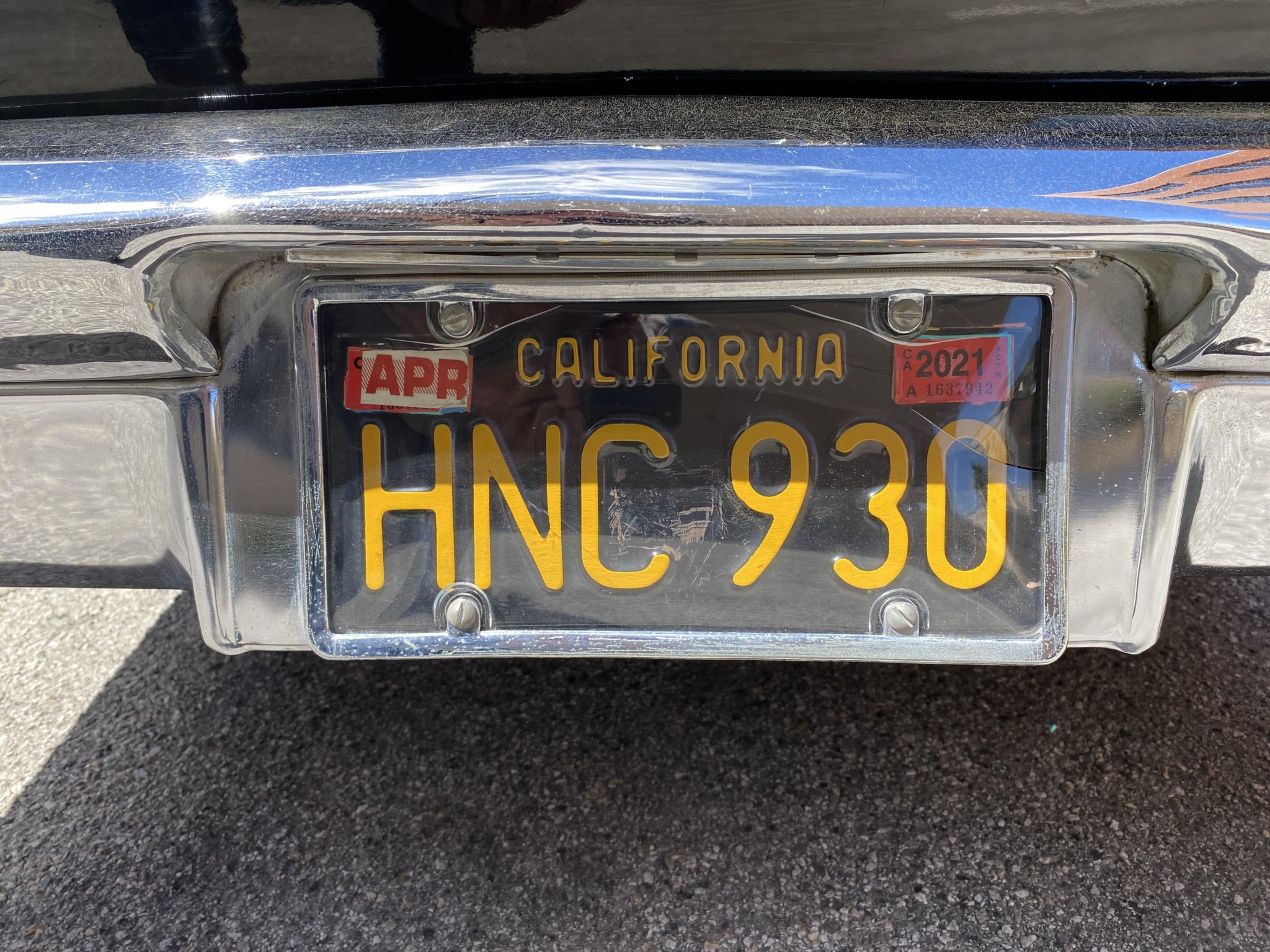 California Black License Plate