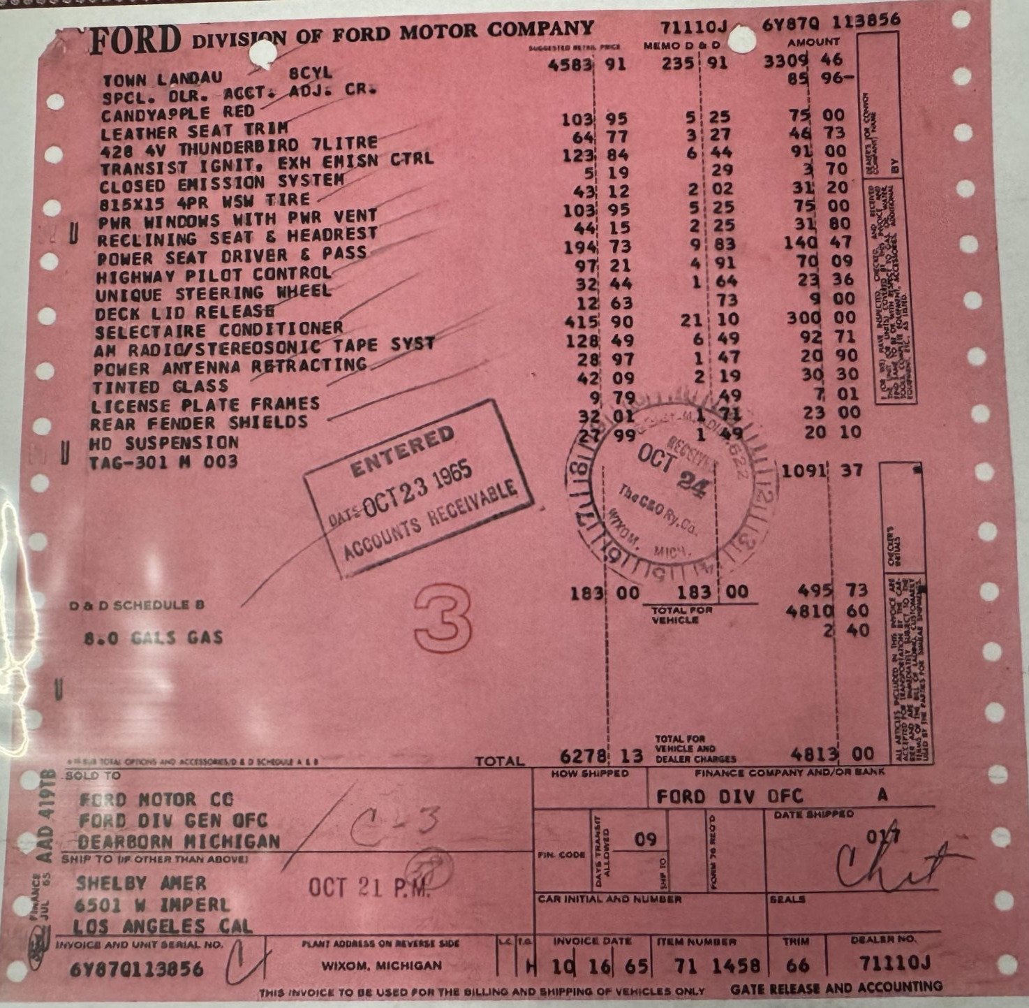 Carroll Shelby 1966 Ford Thunderbird
